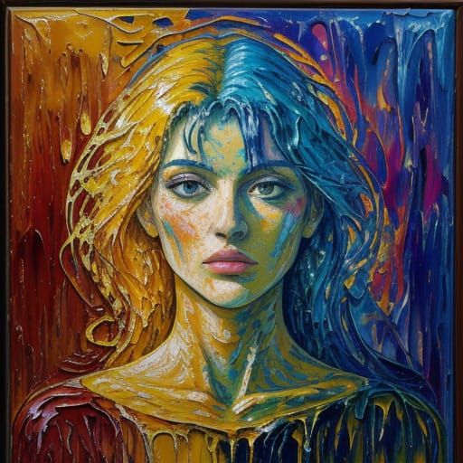 Soul Chamber: Neo-Impressionist Expressionist Oil Painting