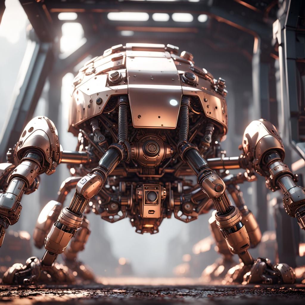 Futuristic Sci-Fi Mech with Intricate Details