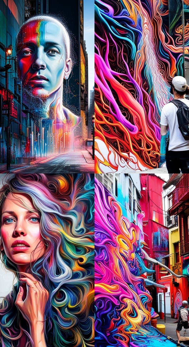 Cybernetic Artist Creates Digital Art in Splash Art Style