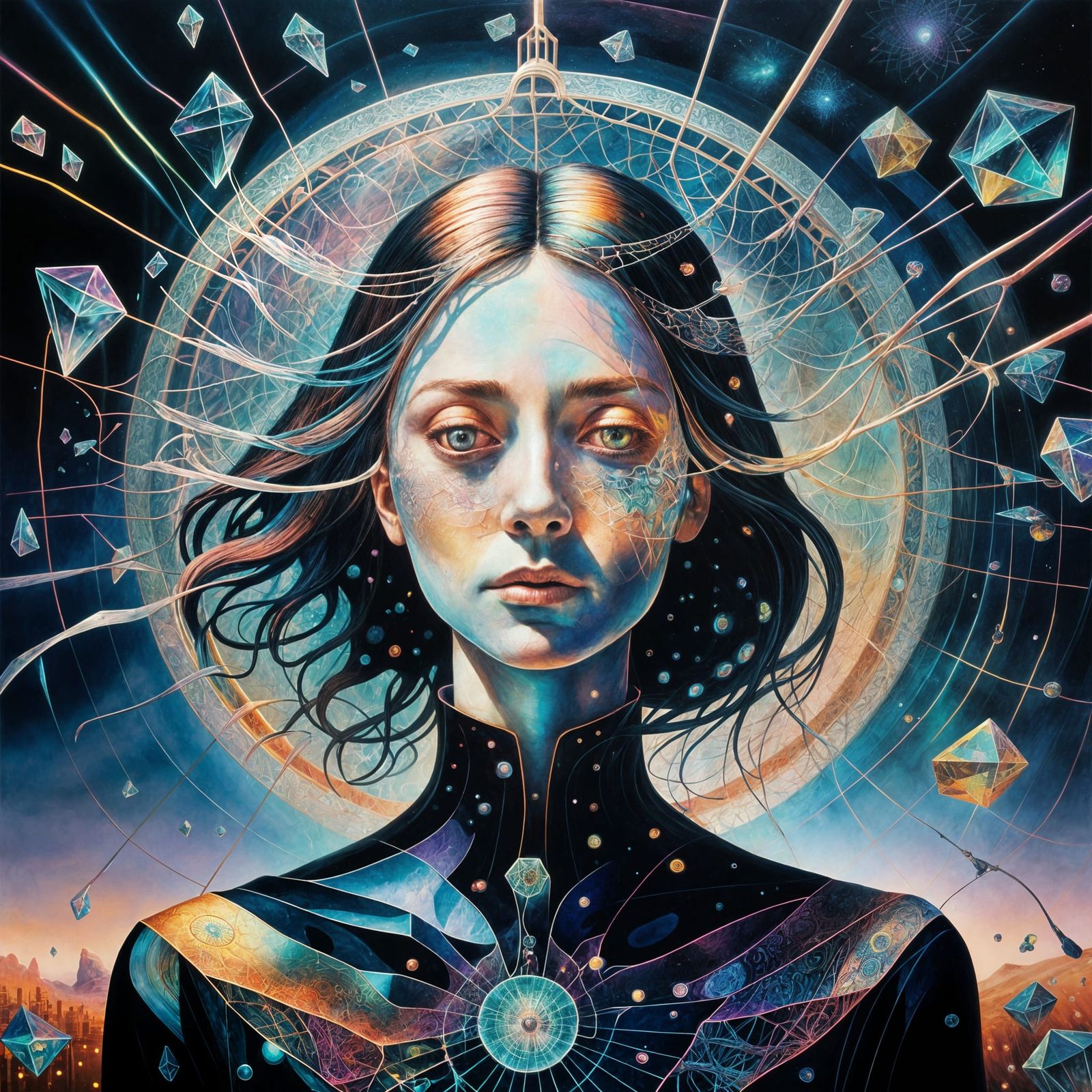 Beksinski-Krasner Inspired Psychedelic Dreamscape