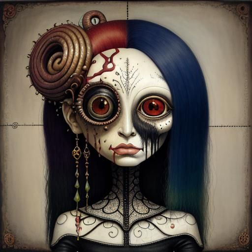 Distorted Body Horror in Surrealist Style