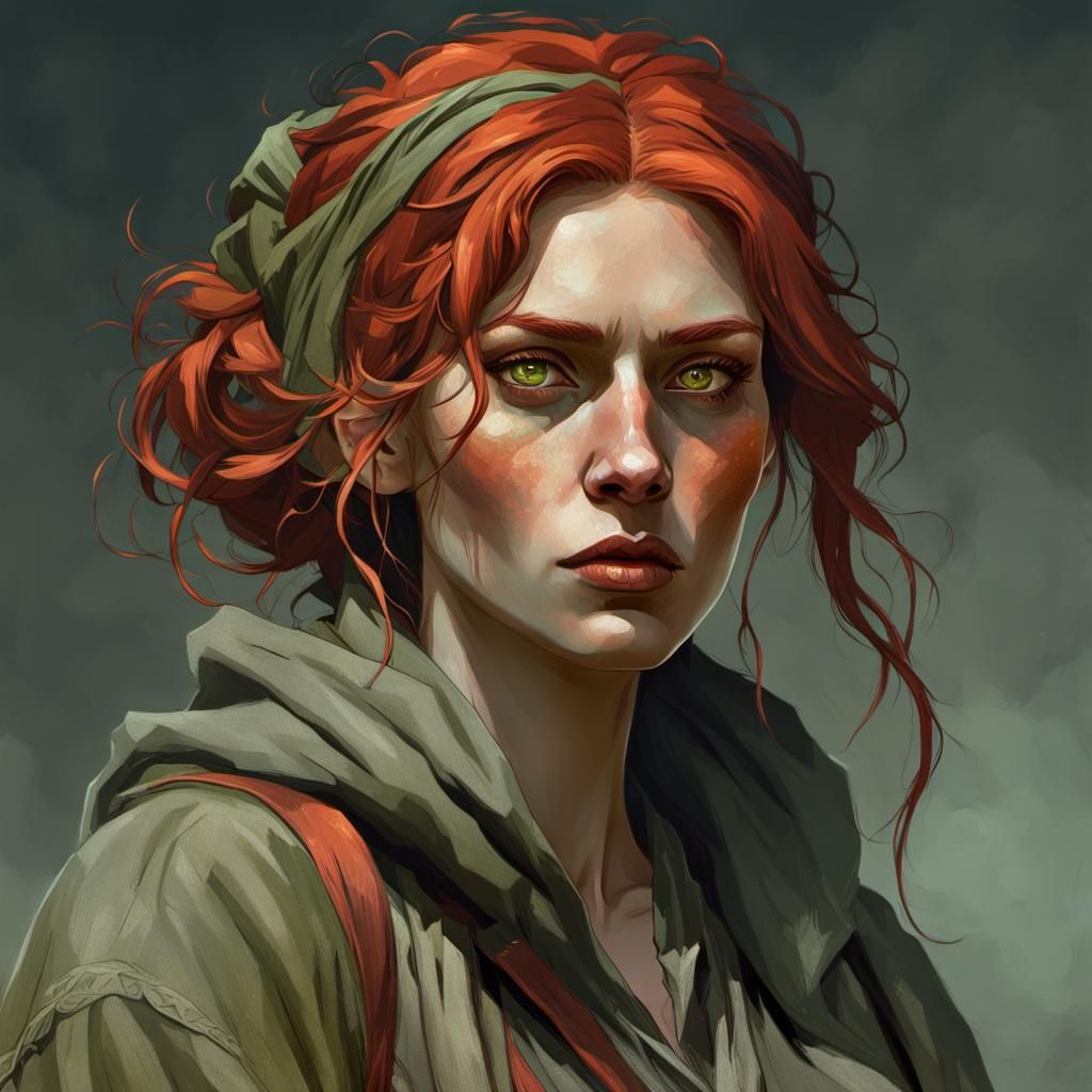 Intricate Portrait of Redhead History Enthusiast