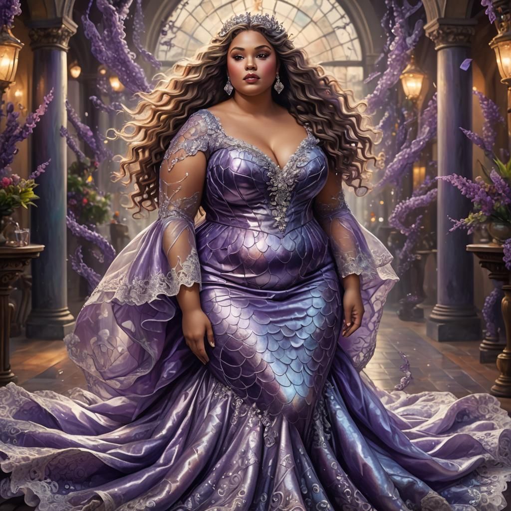 Regal Woman with Panther in Surreal Digital Art