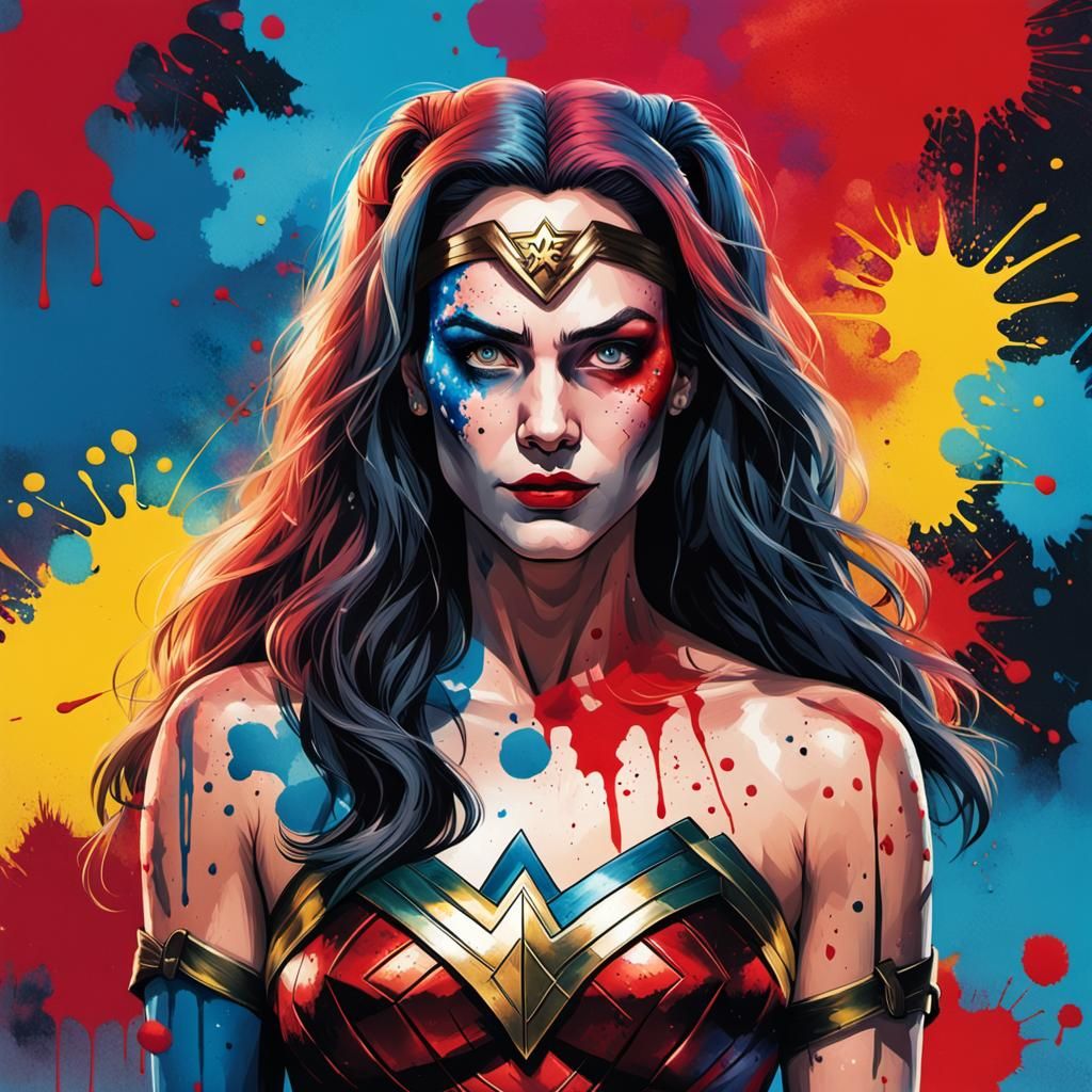 WONDER WOMAN SPLASH ART POSTER 3024
