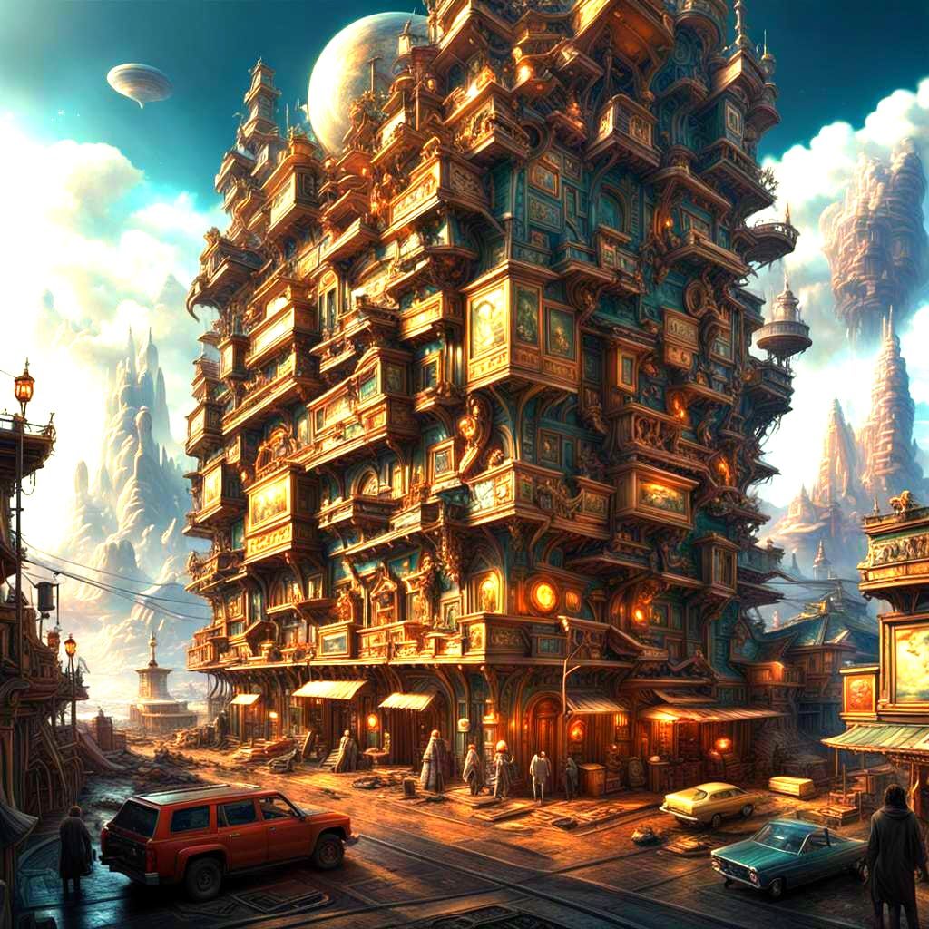 The Internet Personified as Digital Matte Painting