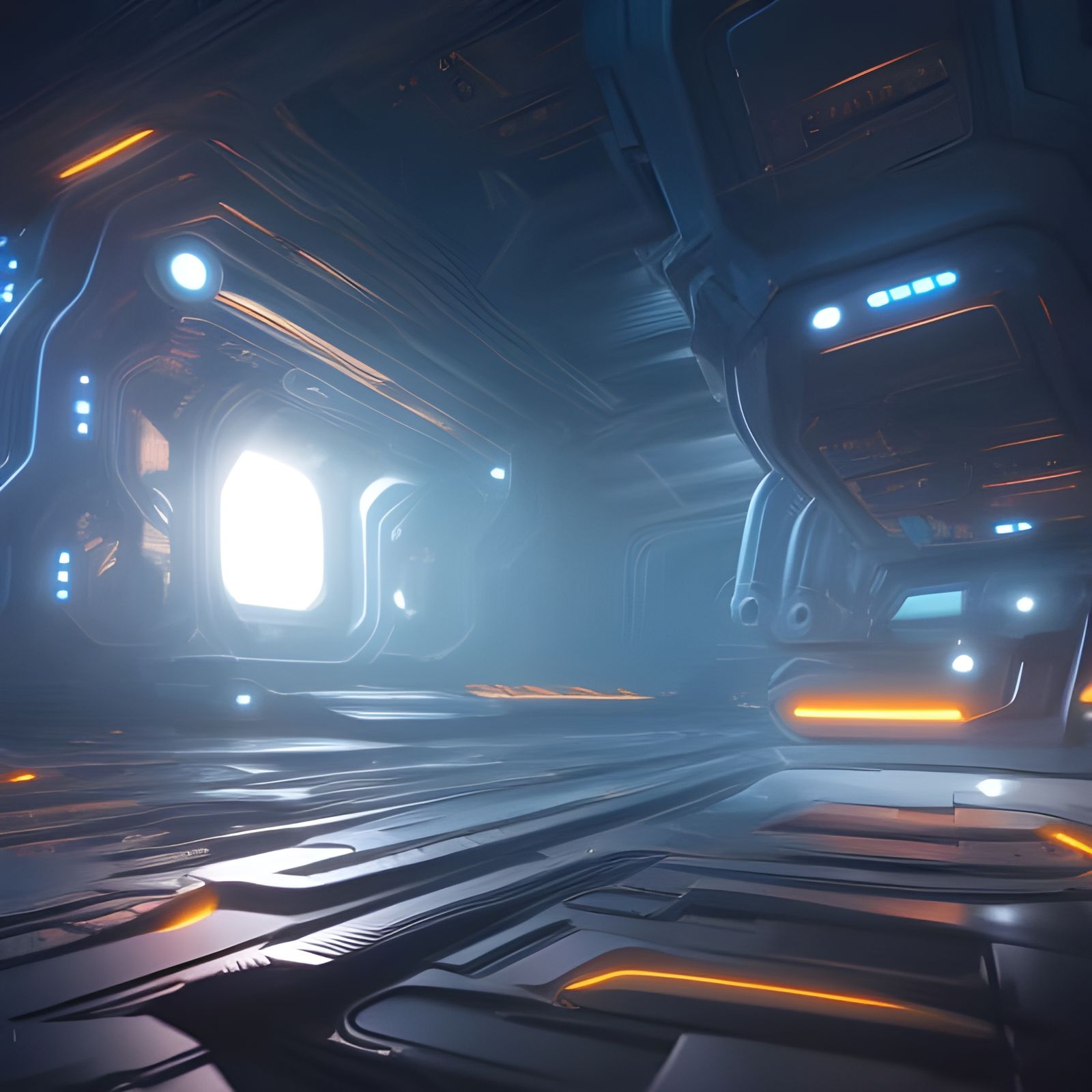 Galactic Robot in Hyperrealistic Digital Painting