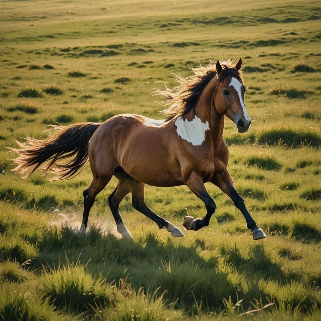 A Running Horse Generated by AI