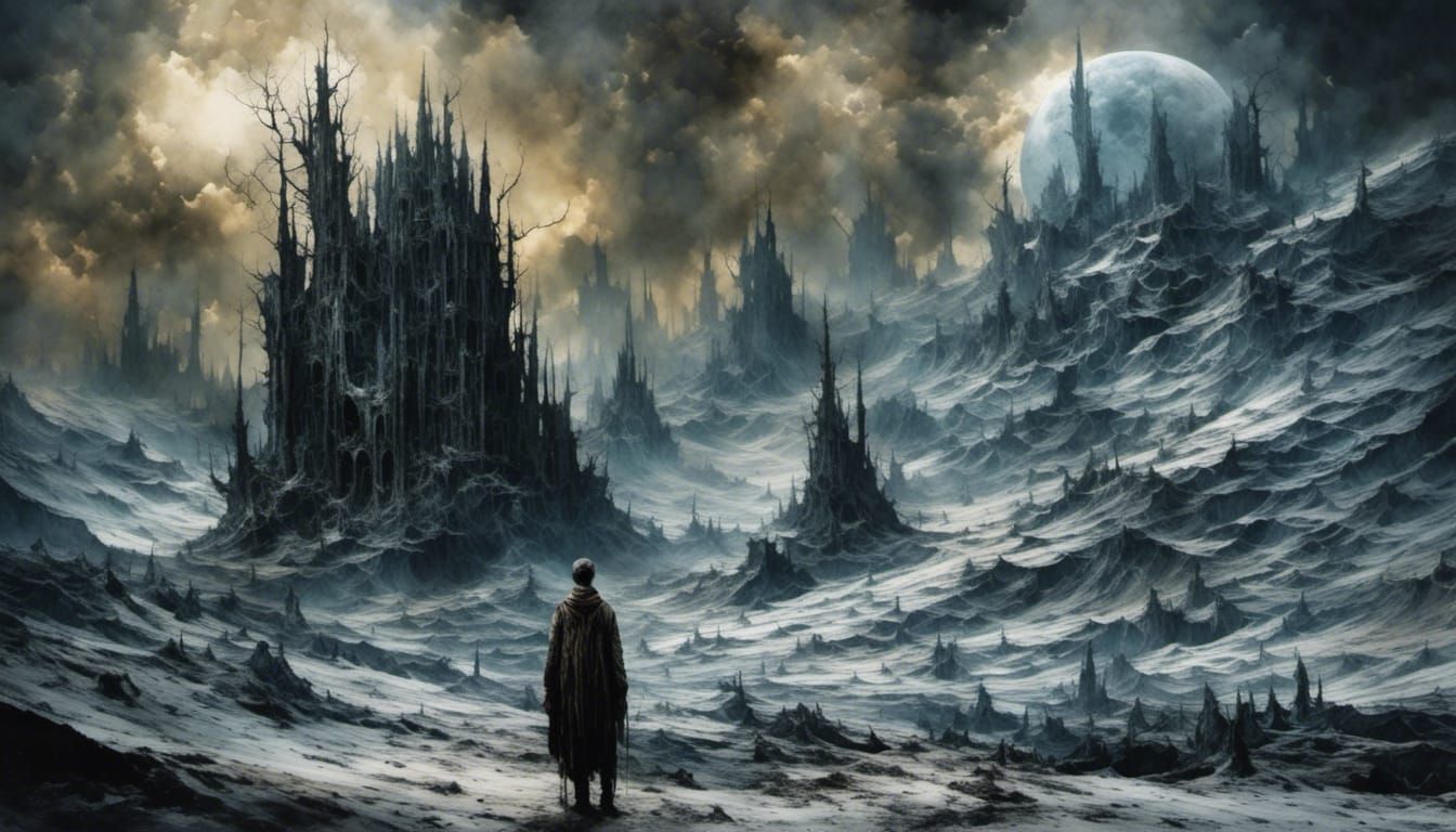 Dark Fantasy Throne Room in Hyperreal Style