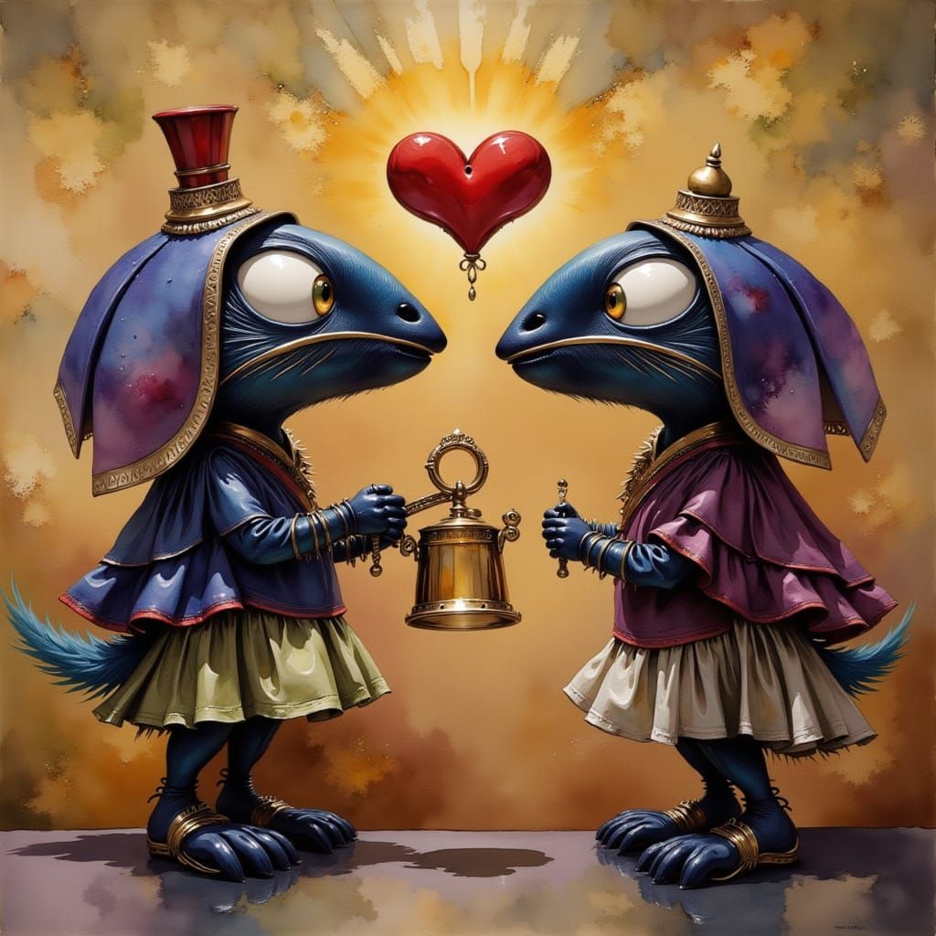 AI Generated Wet Watercolor Painting