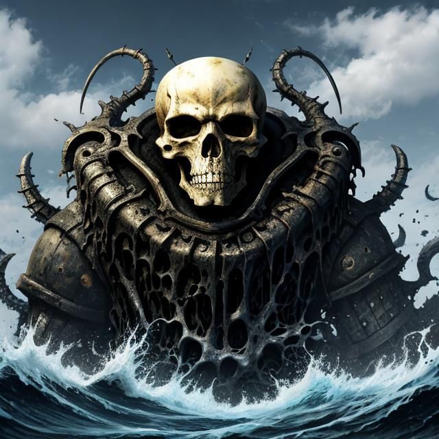 Liquid Death Logo: Skull with Water Droplet