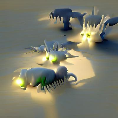 Dark Creatures in Volumetric Light