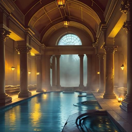 The Setting: A Roman Bathhouse at Night

As the sun dips bel...