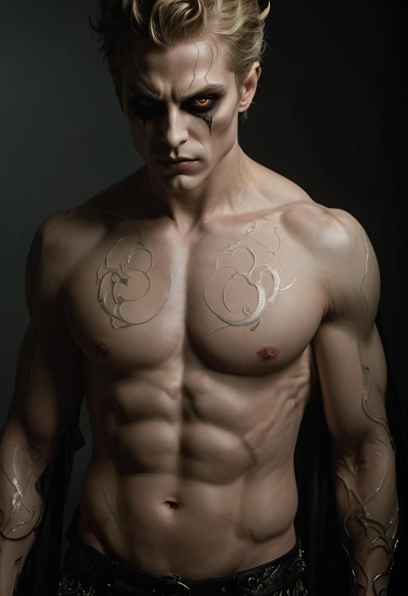 maniacal menacing and mischievous male trickster demon god w...