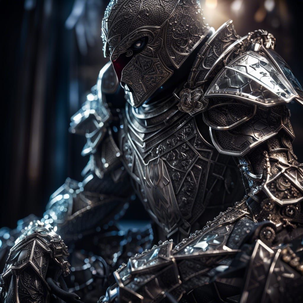Hyperrealistic Crystal Knight in High Definition