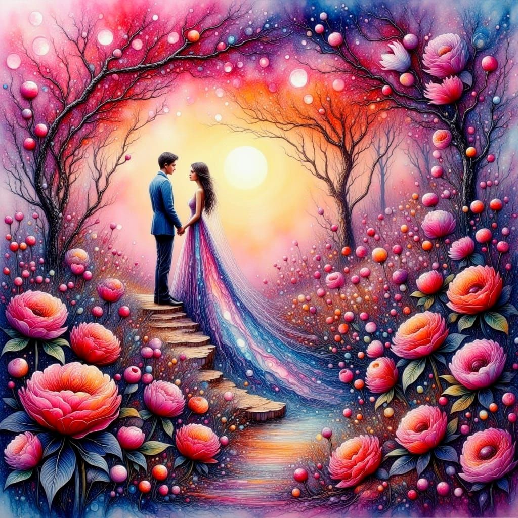 Whispers of Love in Purple Twilight