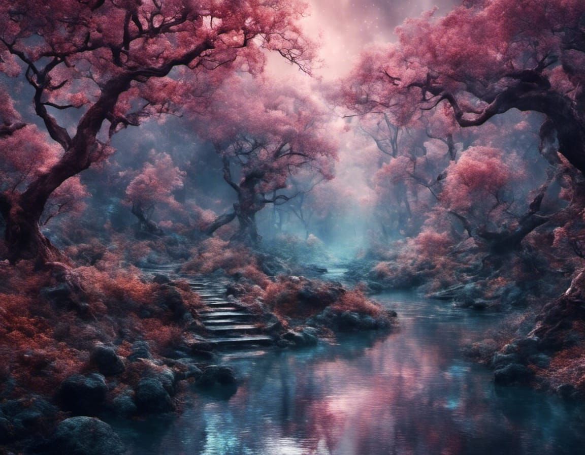 A Mystic River. fantastical ethereal astral fairycore fantasy