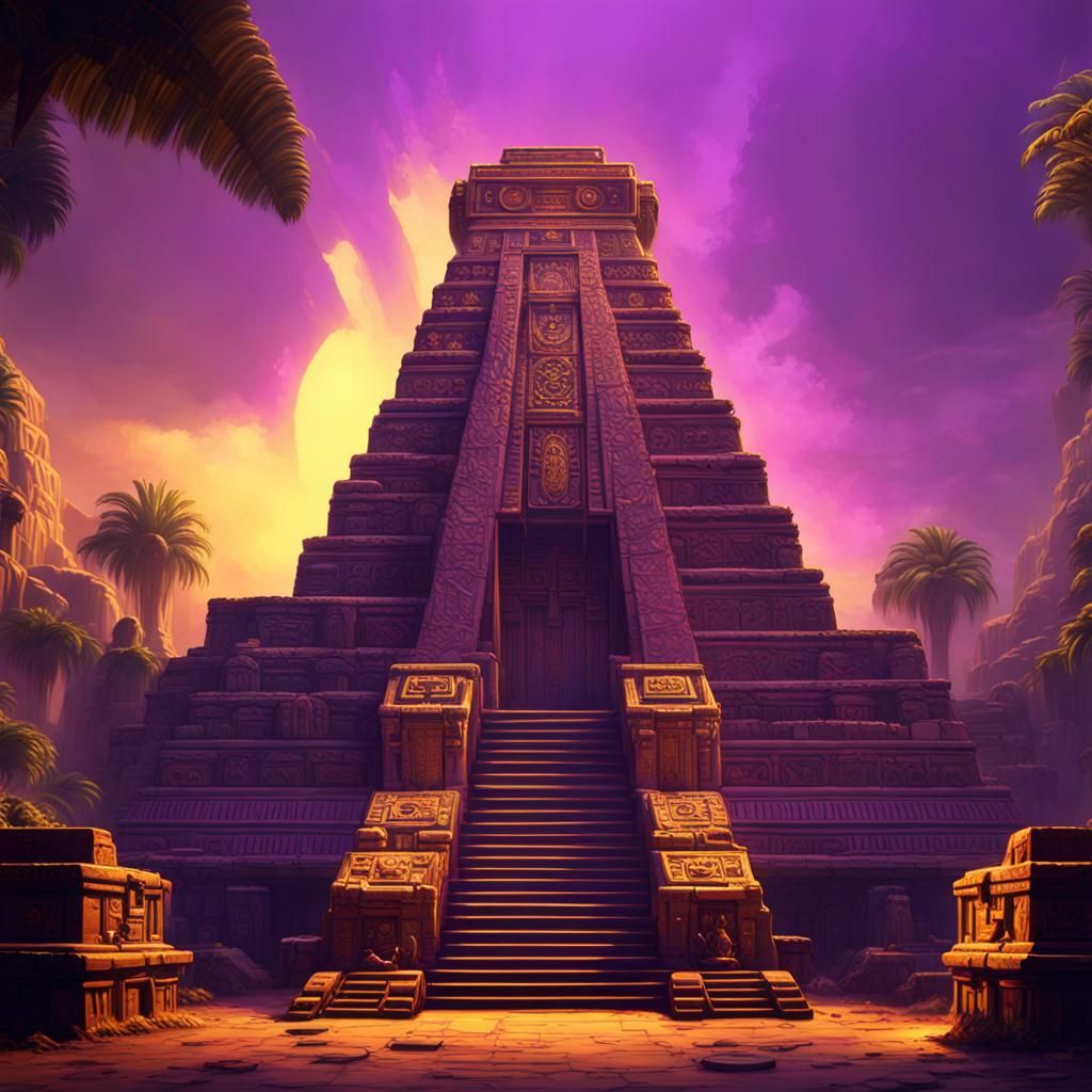 Aztec Temple: Dark Fantasy Concept Art