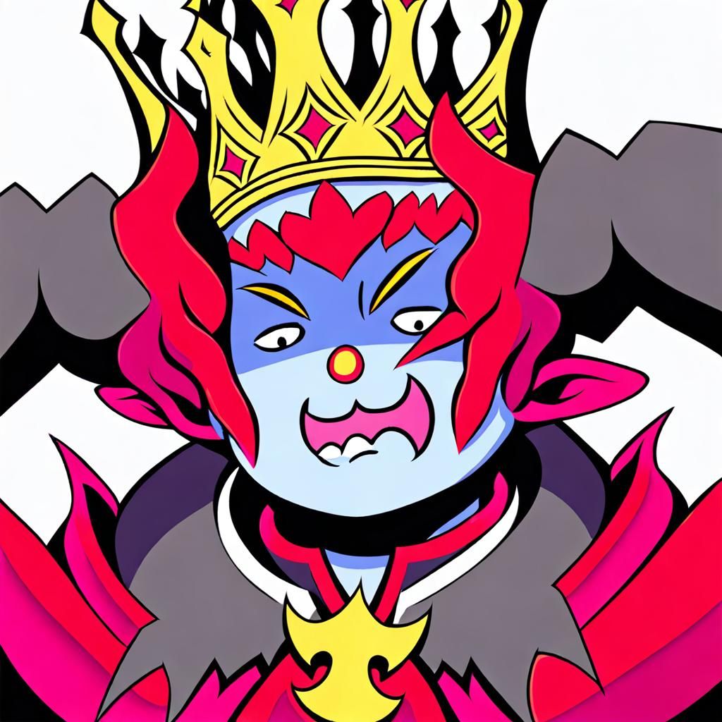 Devil with Crown Chat Bubble