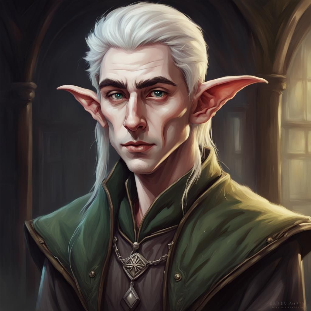 Fantasy Puppet Portrait of Elven Warlock