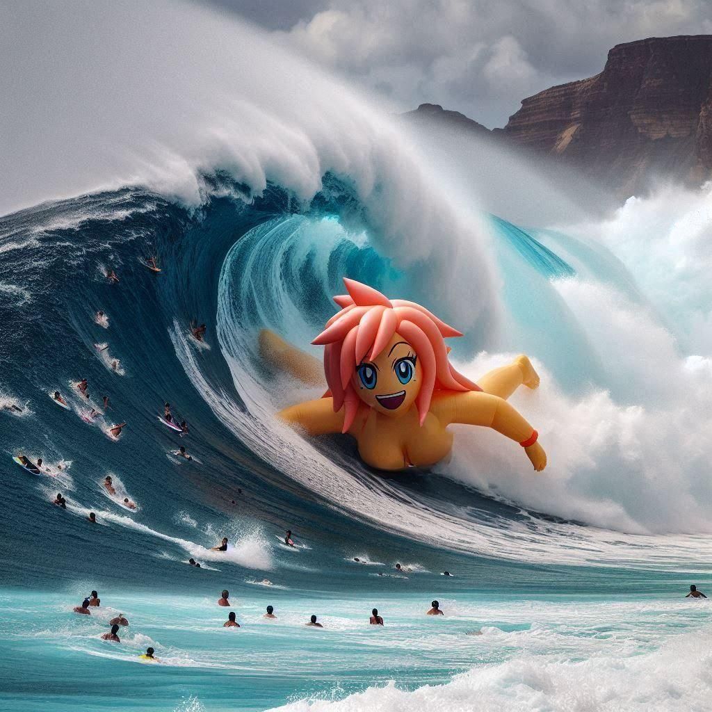 Nude Inflatable Figure with Smooth Rounded Features