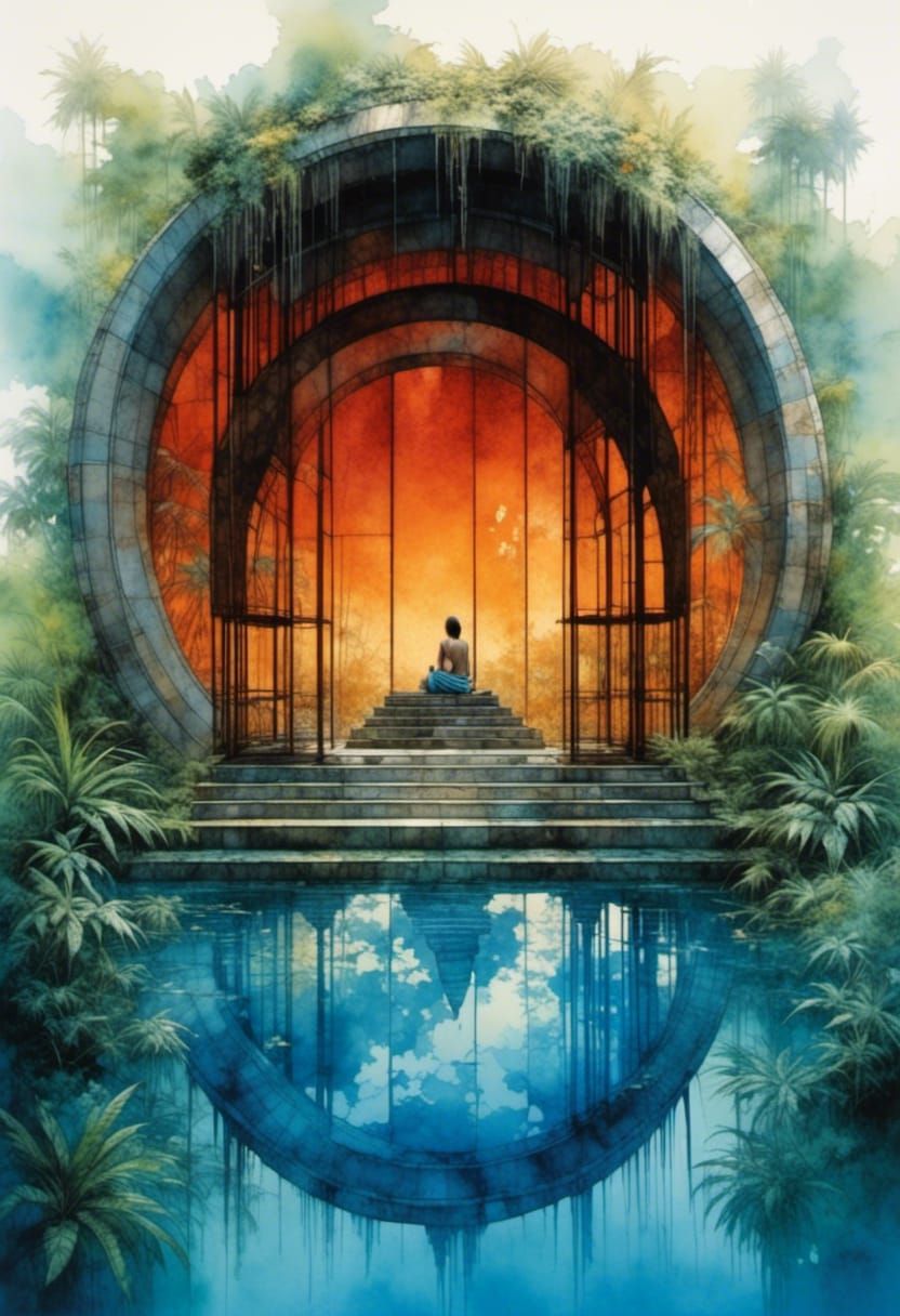 Interdimensional Portal Beckons in Hyperrealistic HDR