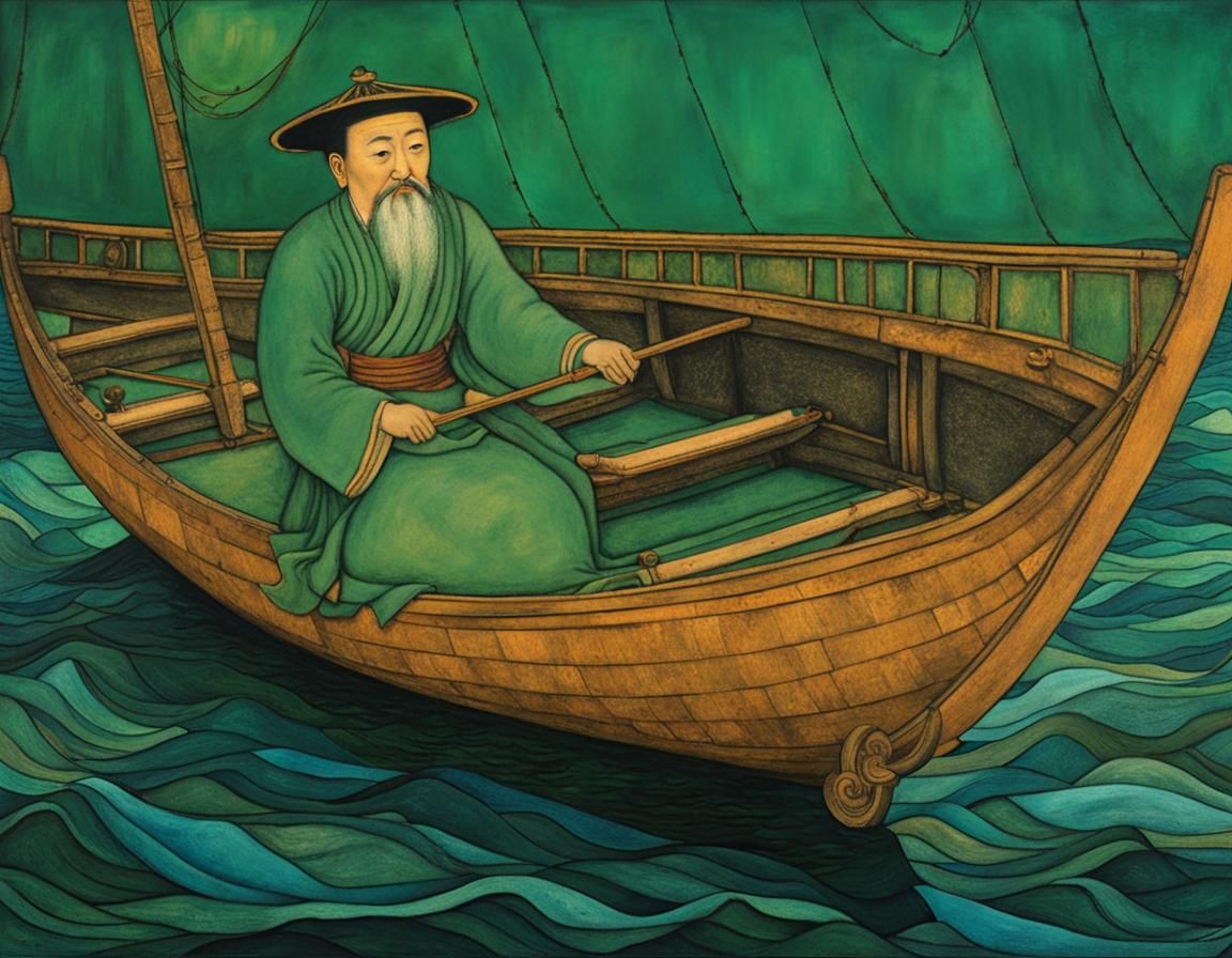 Tang dynasty Chinese boatman #3