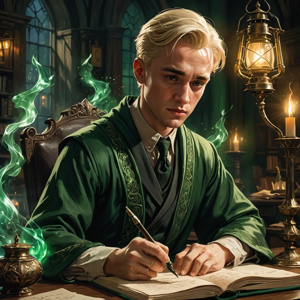 Draco Malfoy Writing Romantic Fiction