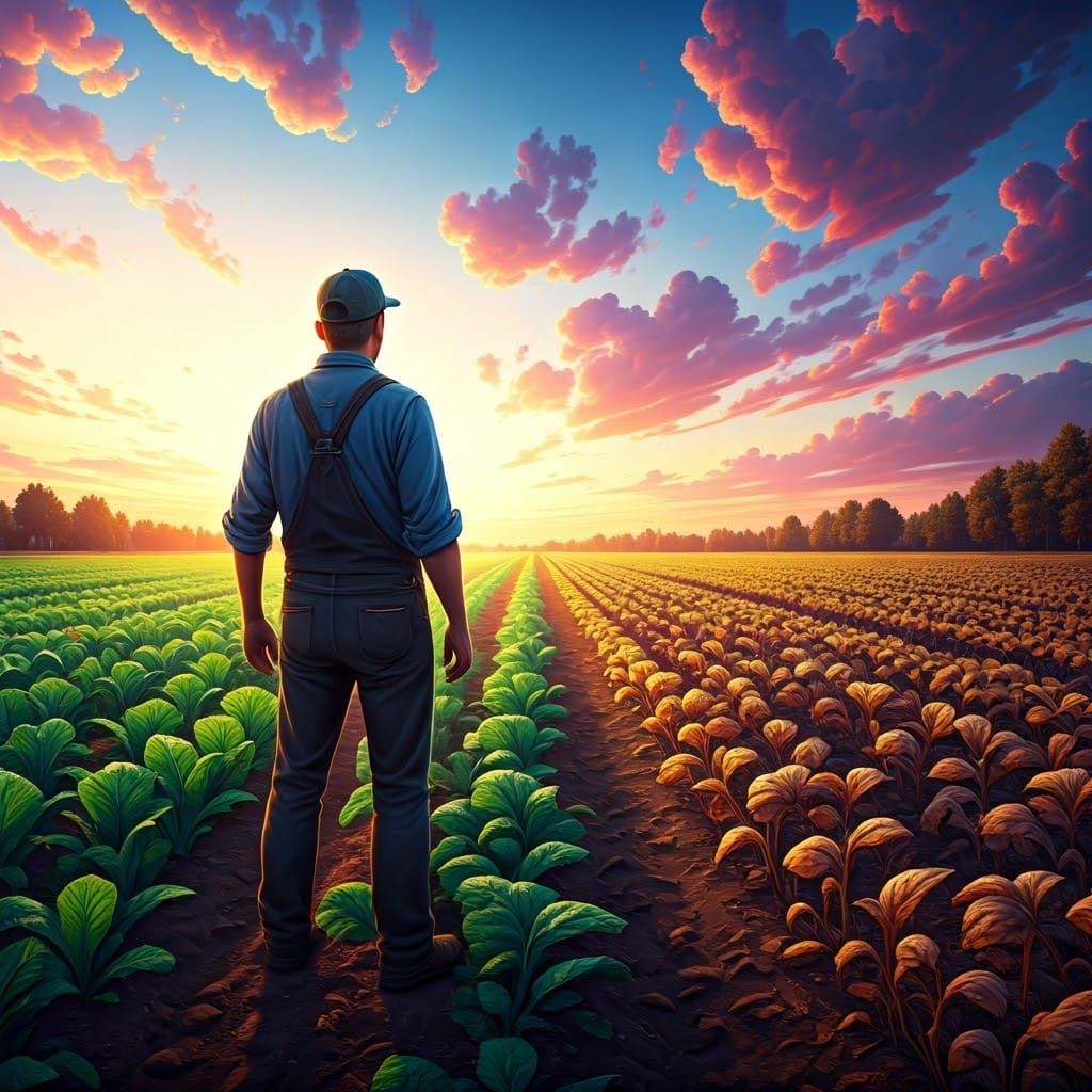 Farm Divided: Healthy vs. Rotten Crops in High Definition