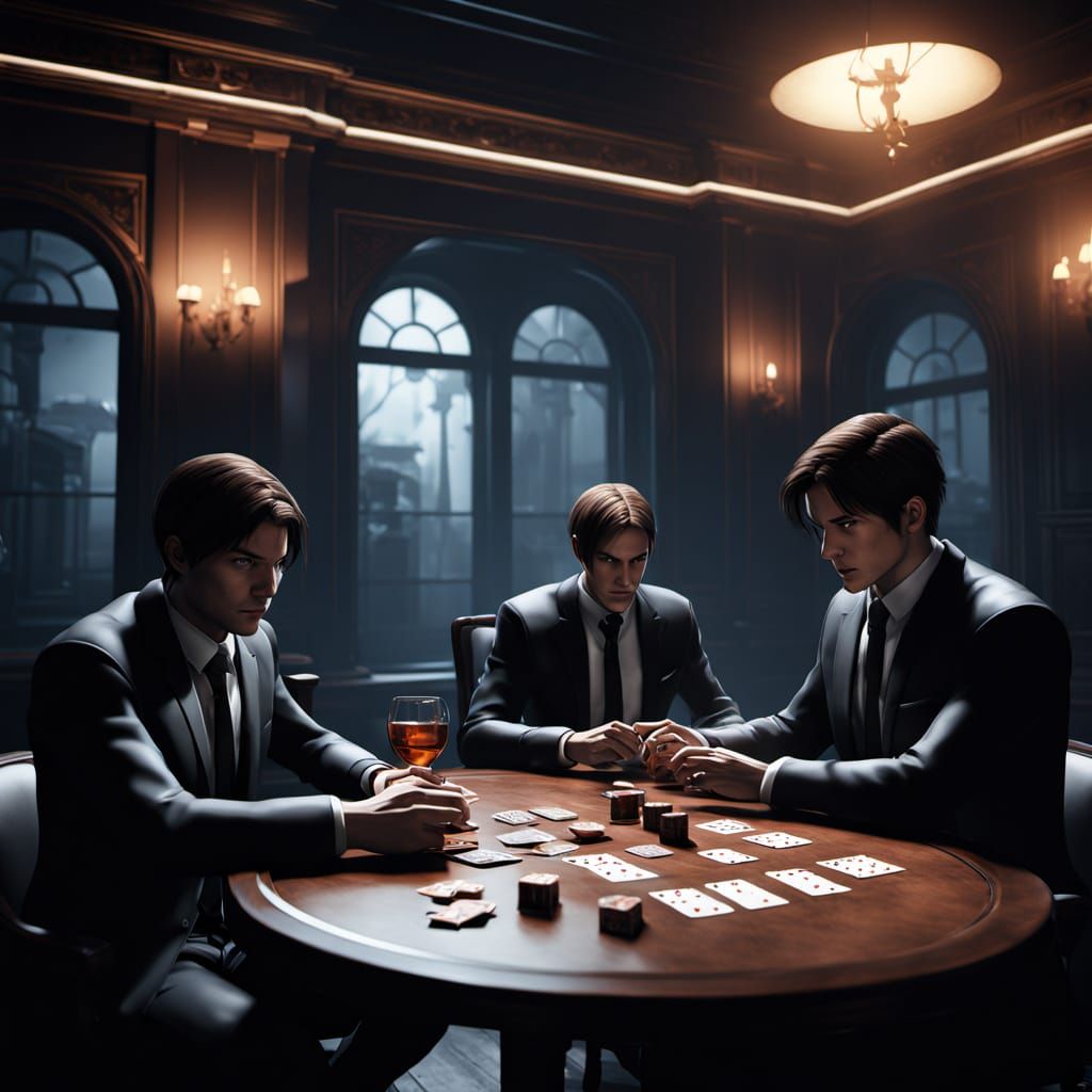 Men in Black Suits in a Moody Bourbon Bar