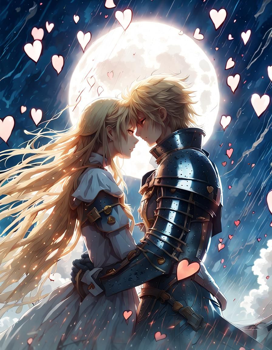 Battle-Scarred Knight in Storm, Anime Key Visual