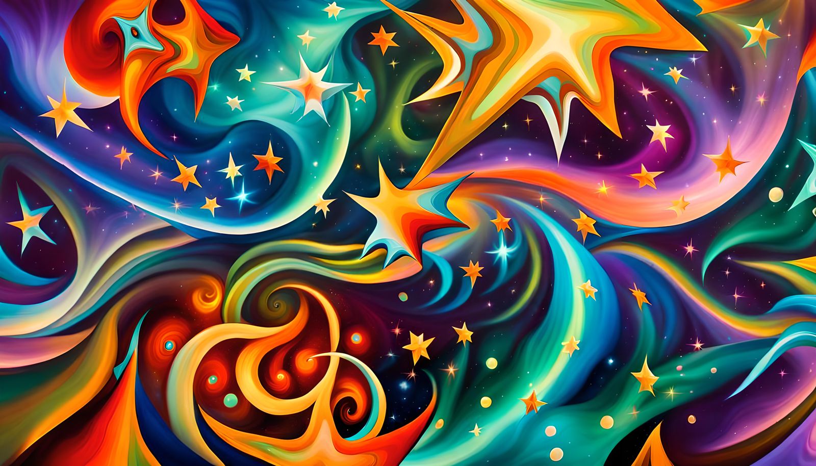 Harmonious Star Cluster Formation in Impasto Oil Painting