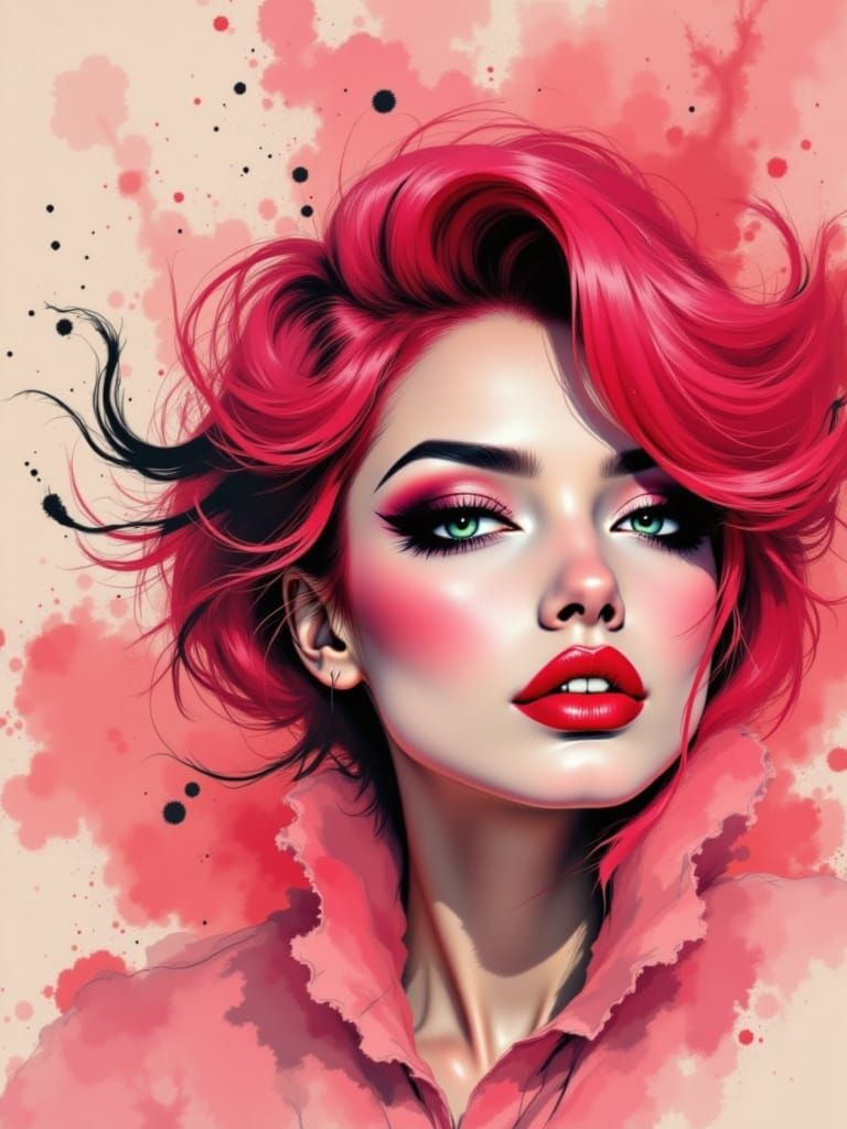 Rose Petals Dance in Whispers, Emerald Eyes Shine