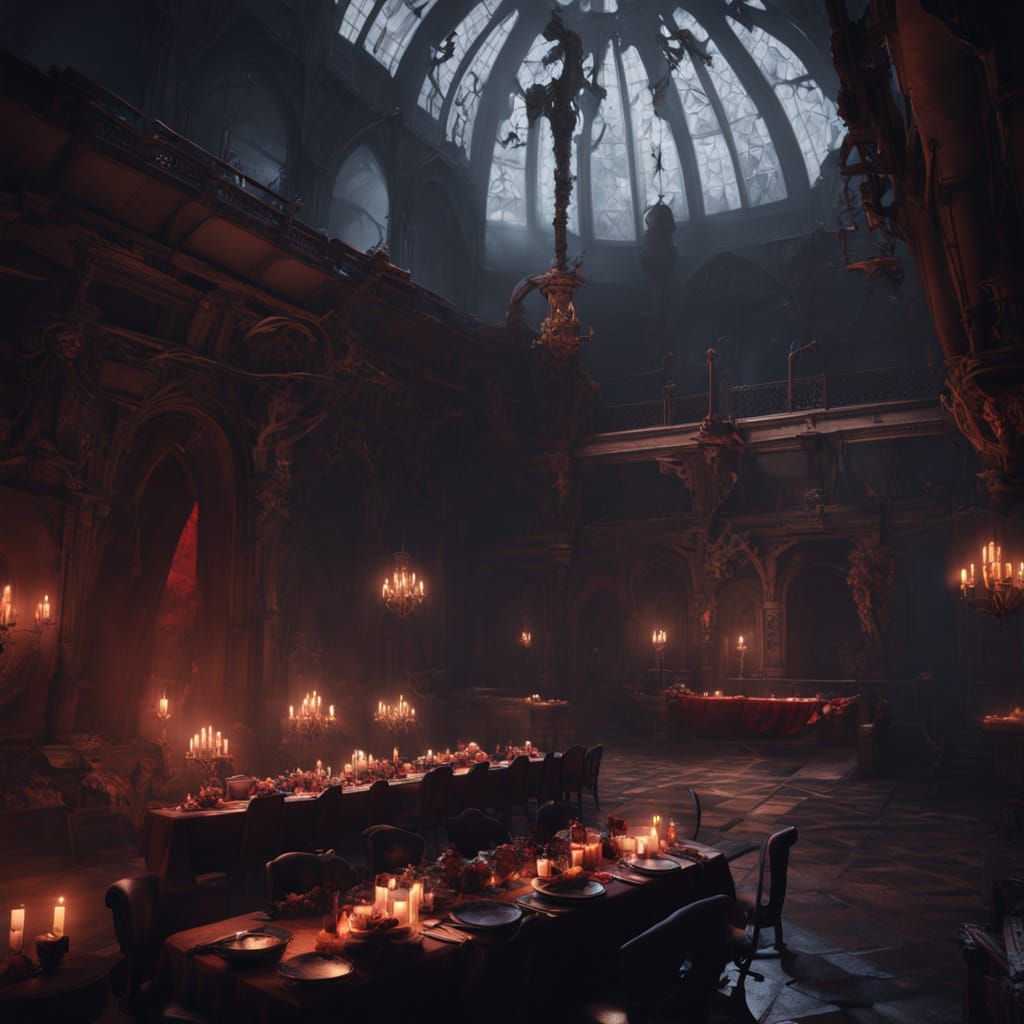 Vampire Couple in Gothic Fantasy Concept Art