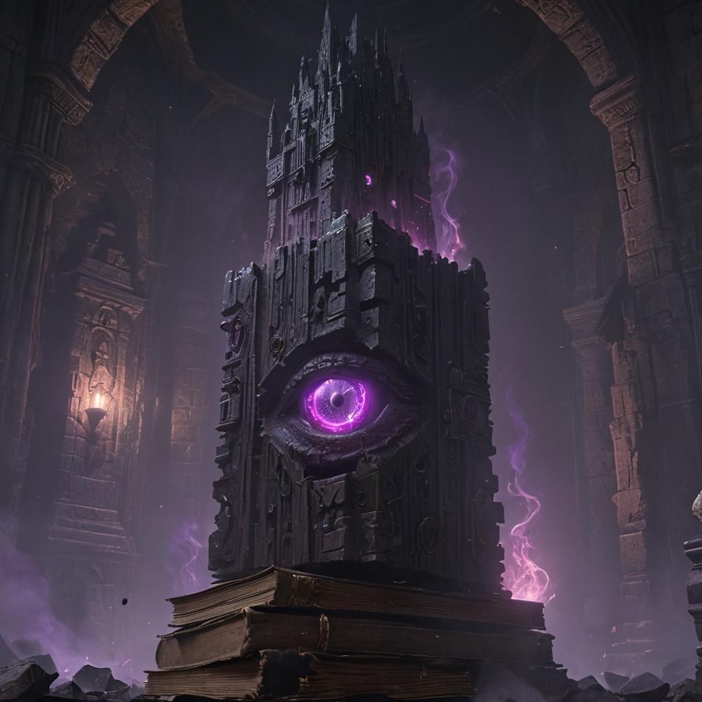 Mystical Guardian in Ancient Chamber