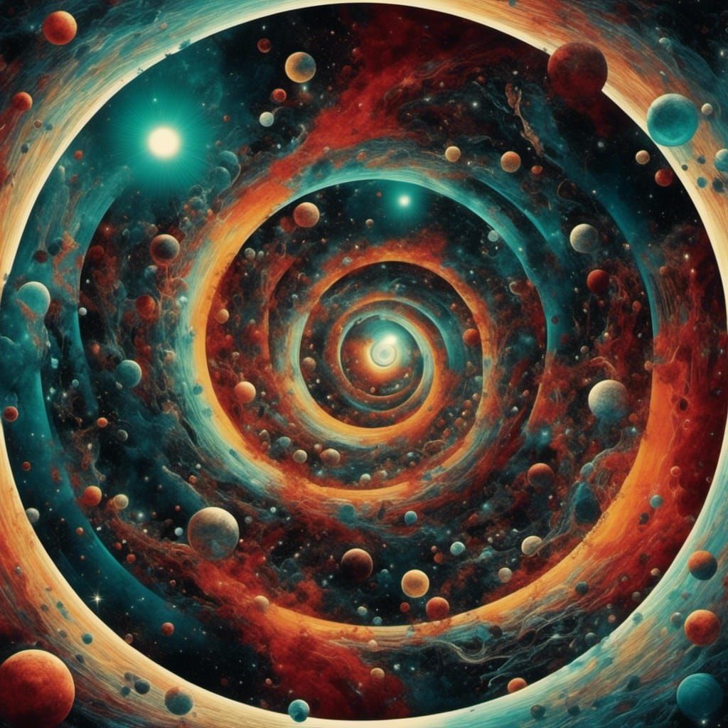 Spiral Portal to an Alien Galaxy Landscape