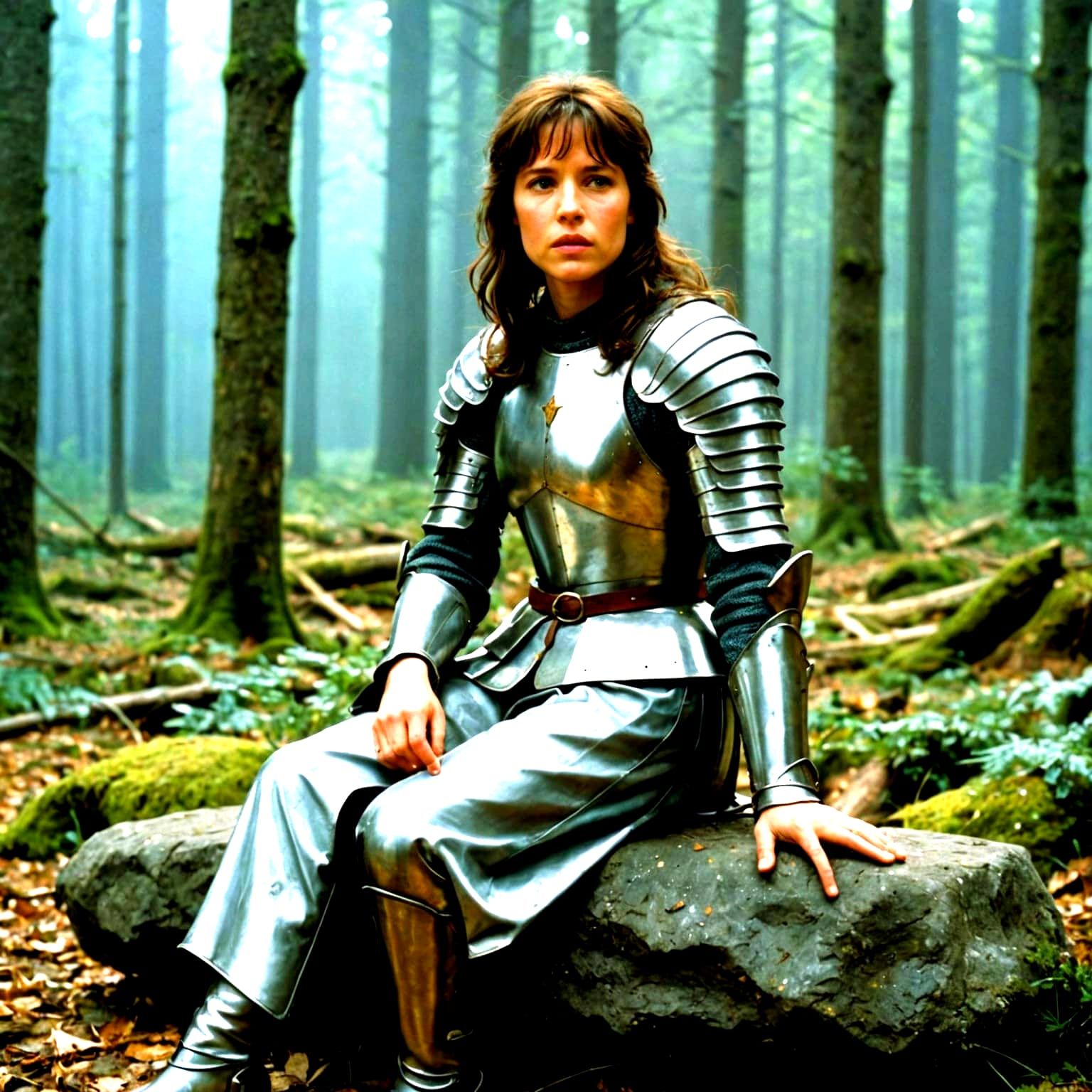 Joan of Arc in Forest Portrait