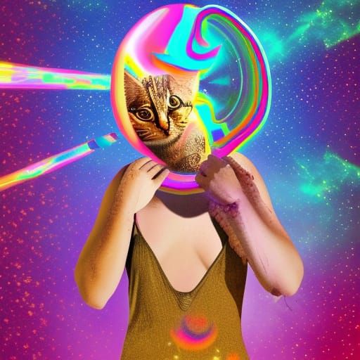 Cosmic Warrior, Unicorn, and Turnips: Astral Illustration