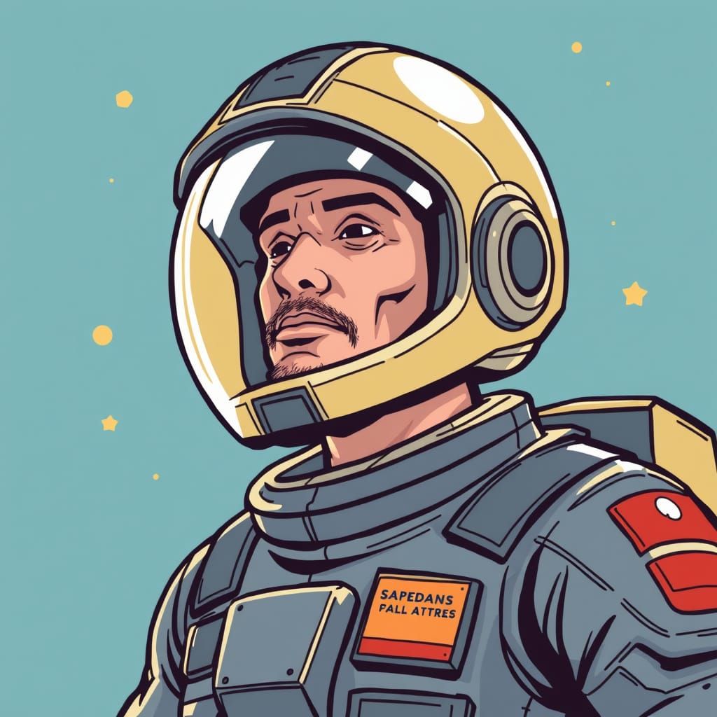 Galactic Commander in Cyberpunk Spaceship