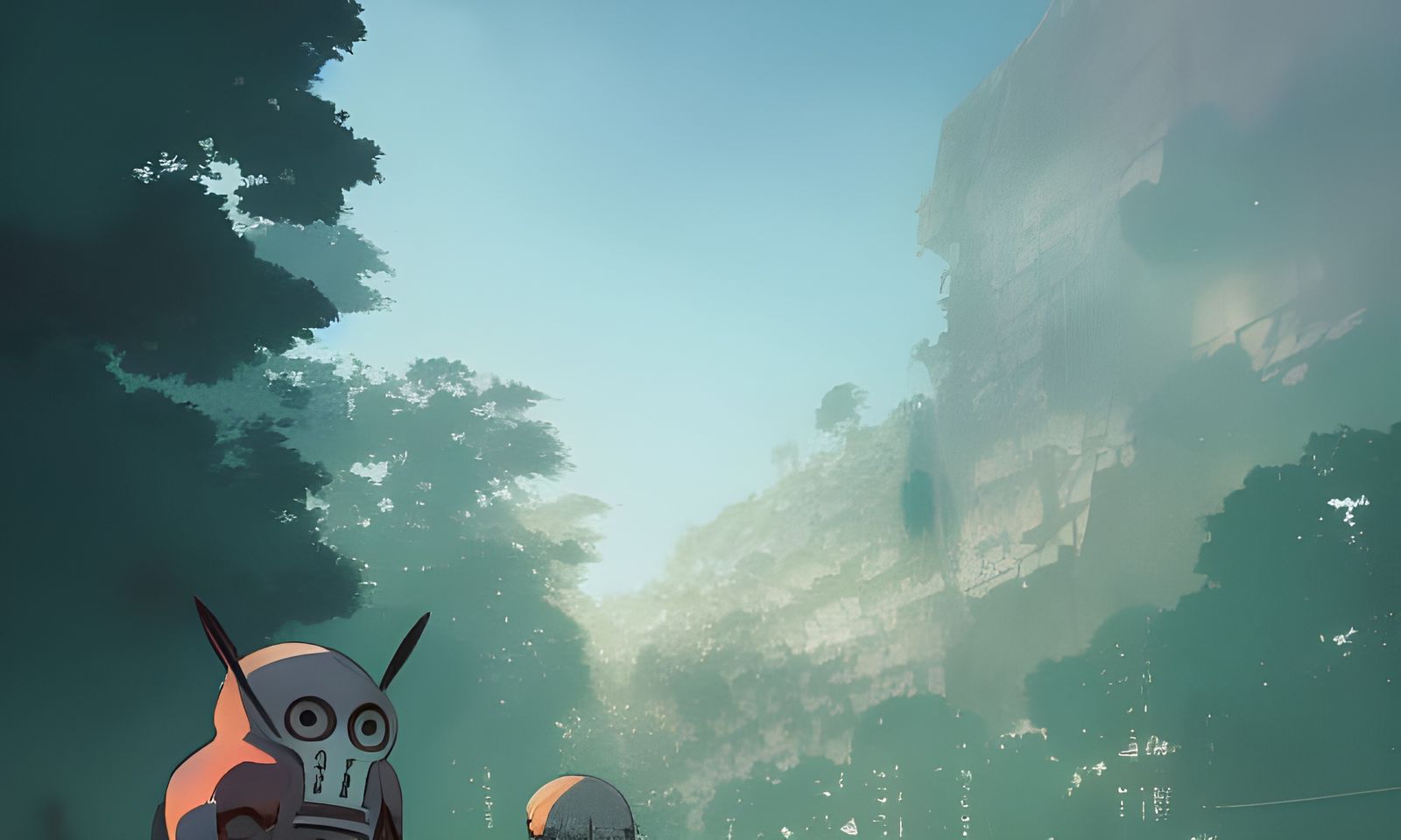 Ghibli-Inspired Forest Scene with Volumetric Lighting