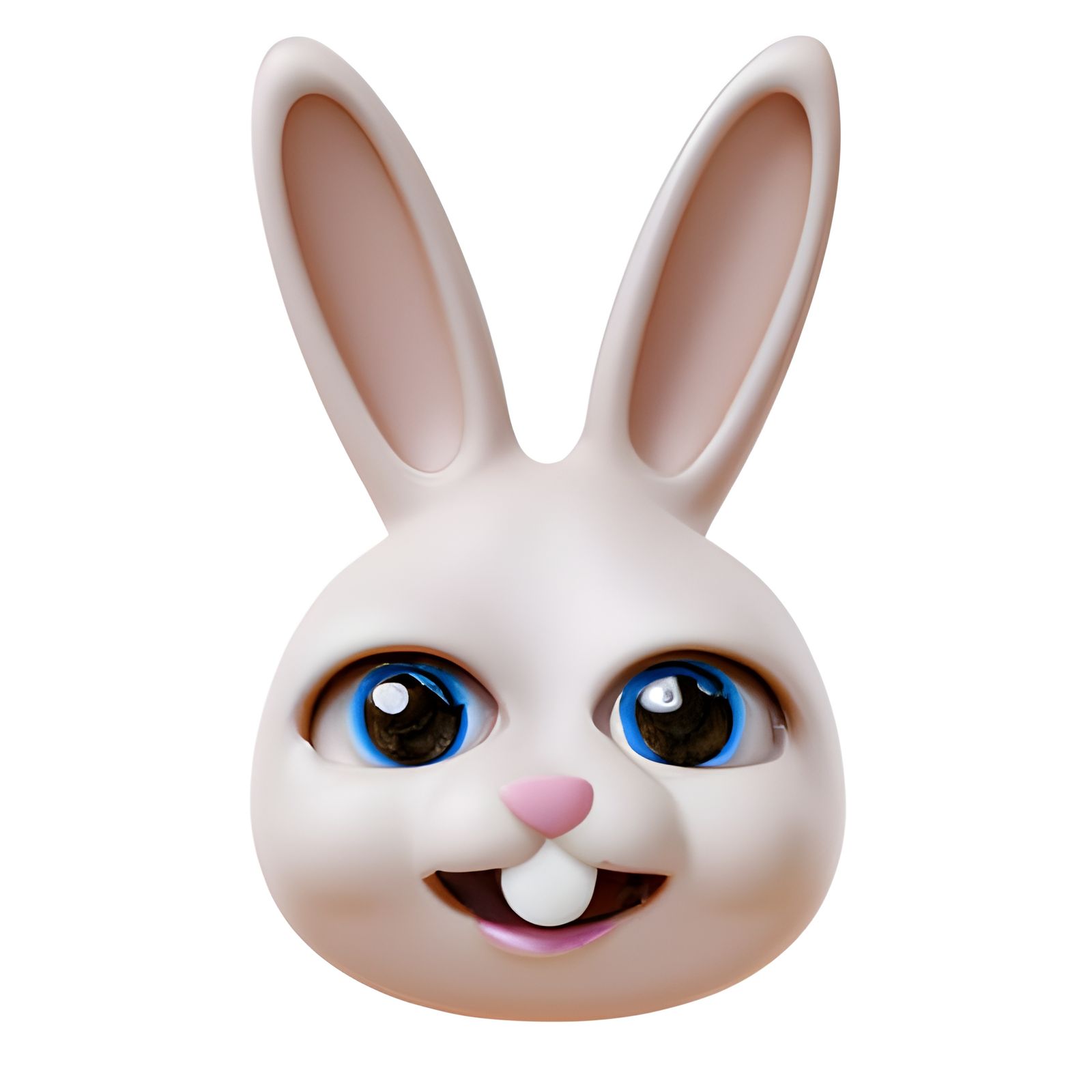 3D Render of an Easter Bunny Emoji