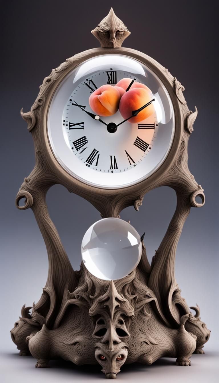 Goblin King's Clock and Crystal Ball Still Life