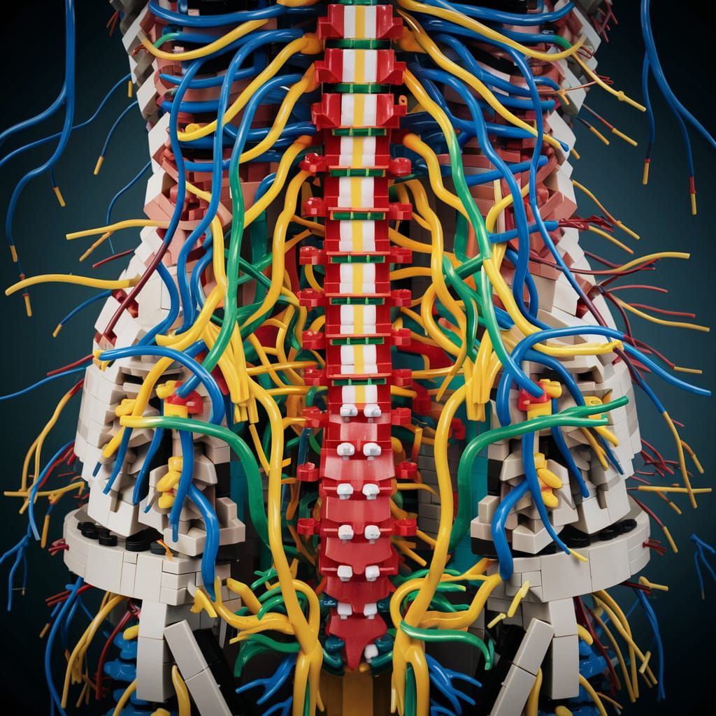 Human Nervous System Made of Legos
