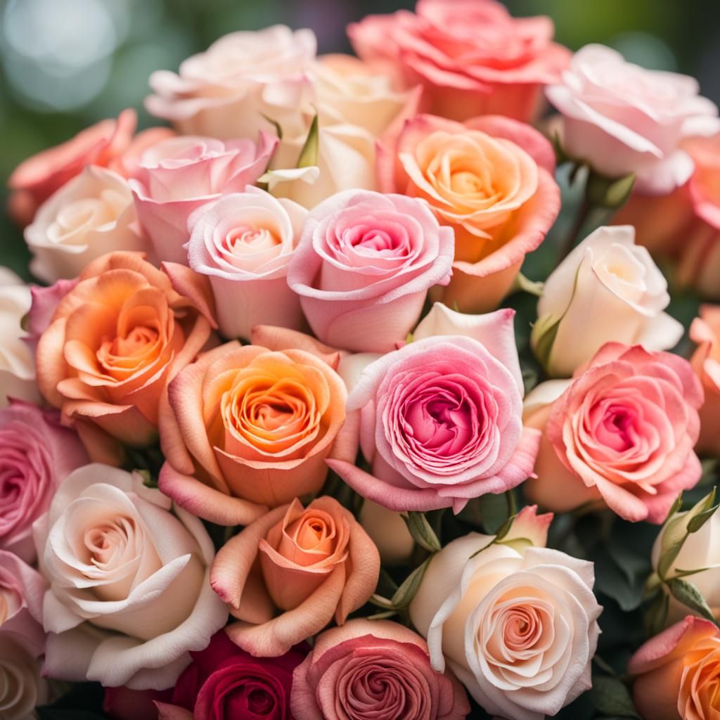 Stunning Rose Bouquet in Professional Photo