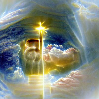 Ethereal Depiction of Creation and Divinity