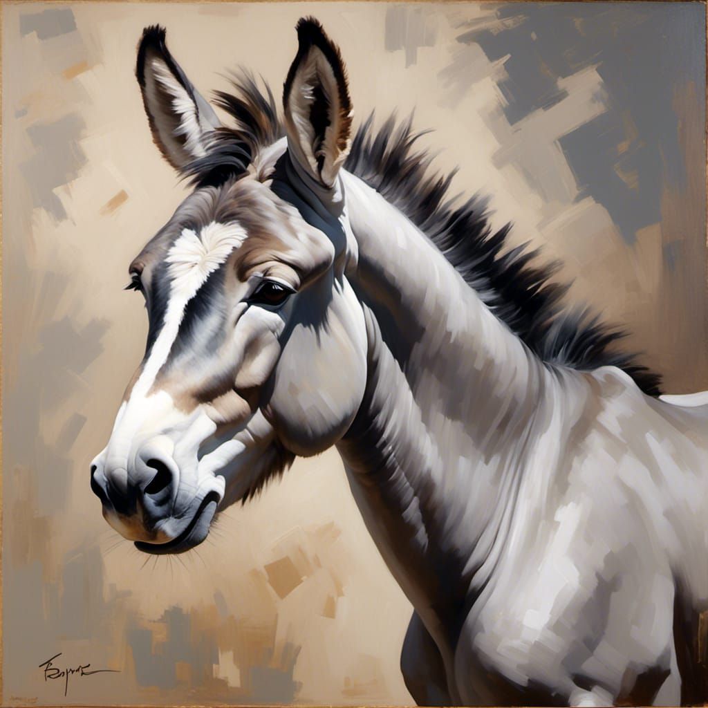 Adorable Donkey with Soft Expressive Eyes