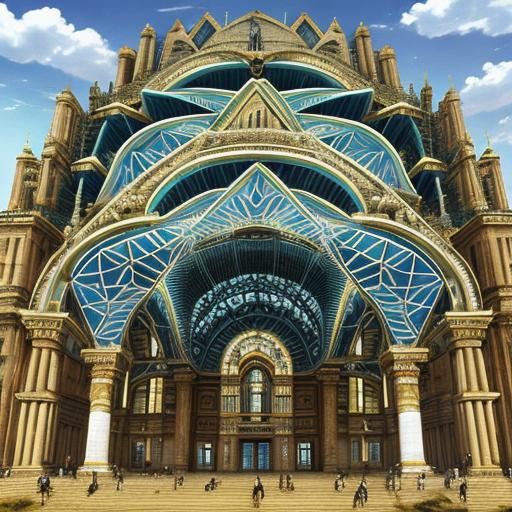 Photorealistic City on a Hill CGI Render