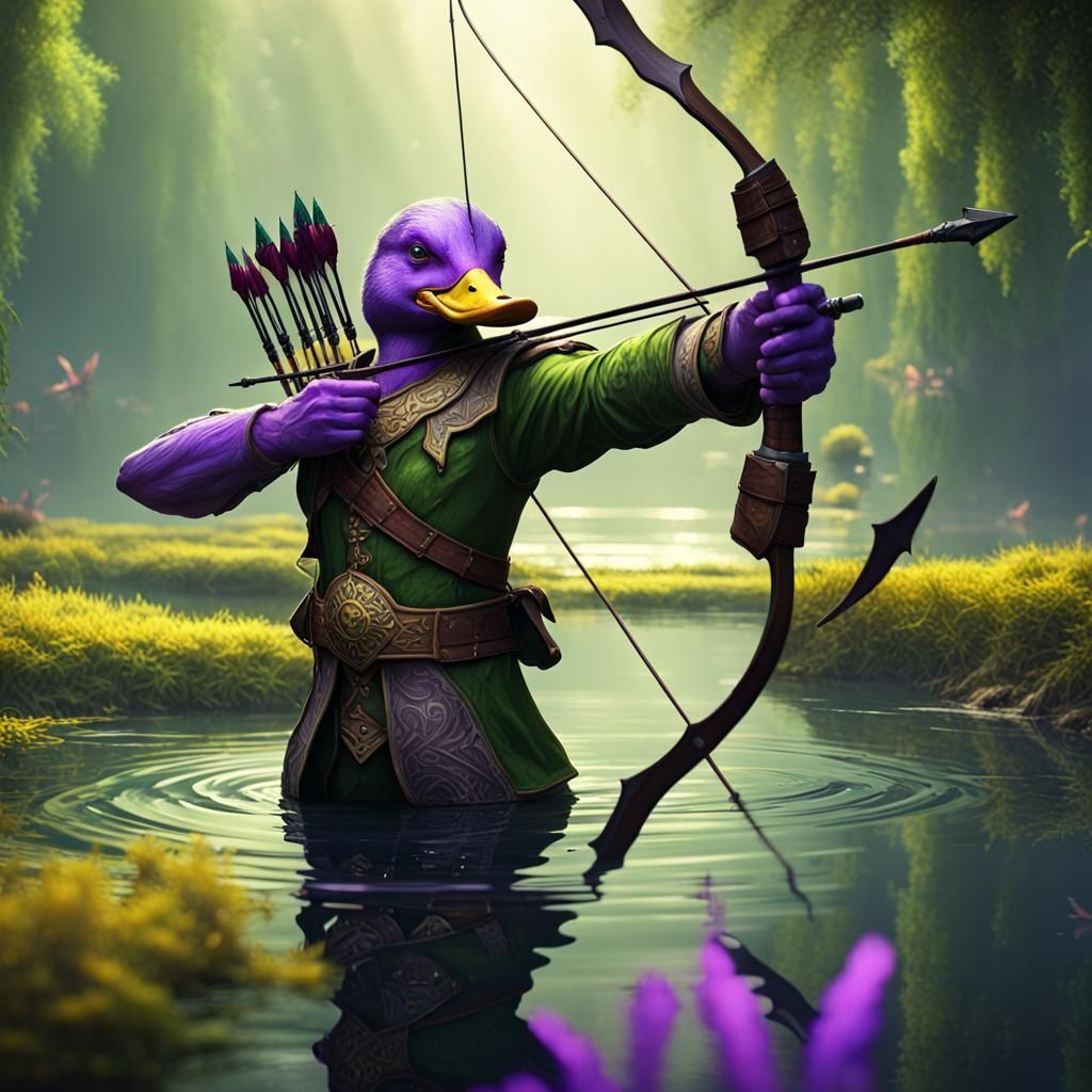 Duck Archer in Dark Fantasy Style