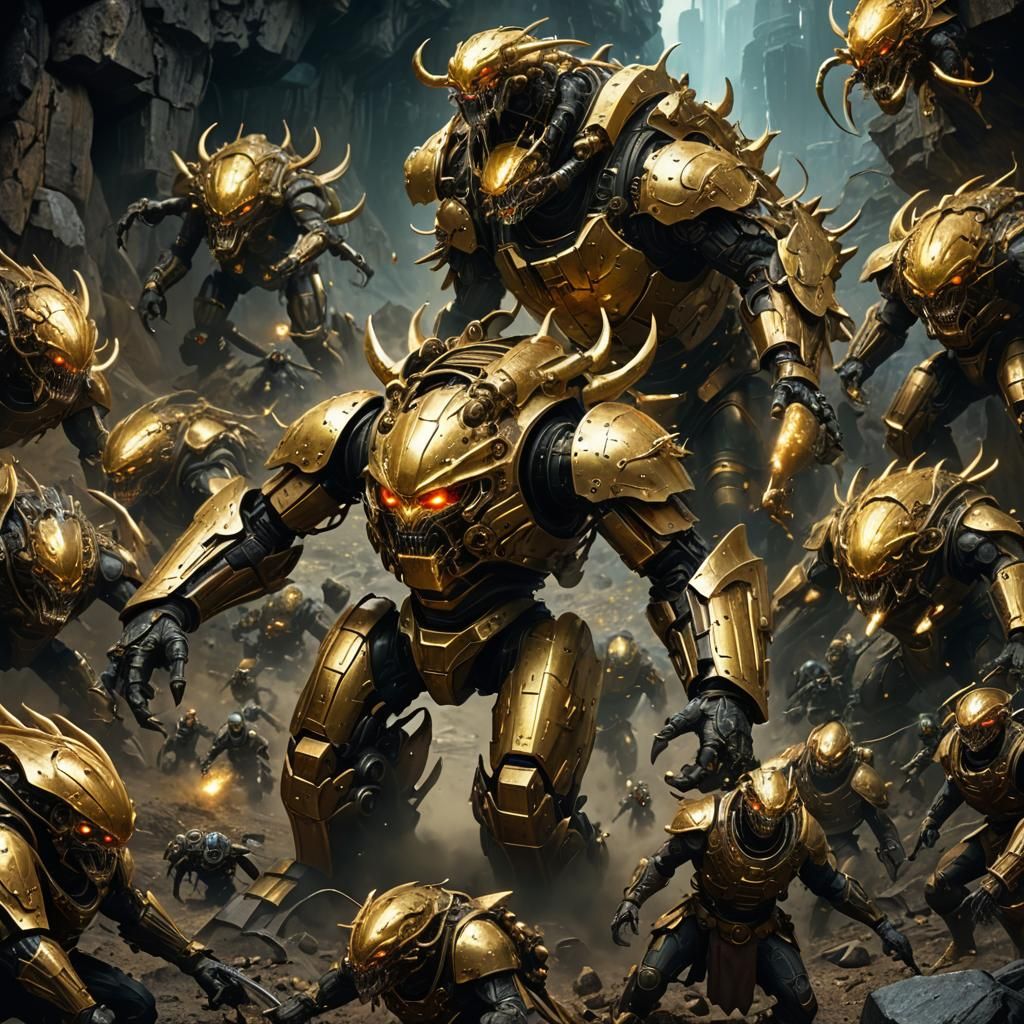 Armored Corpser Invades Gold Mine: Fantasy Concept Art