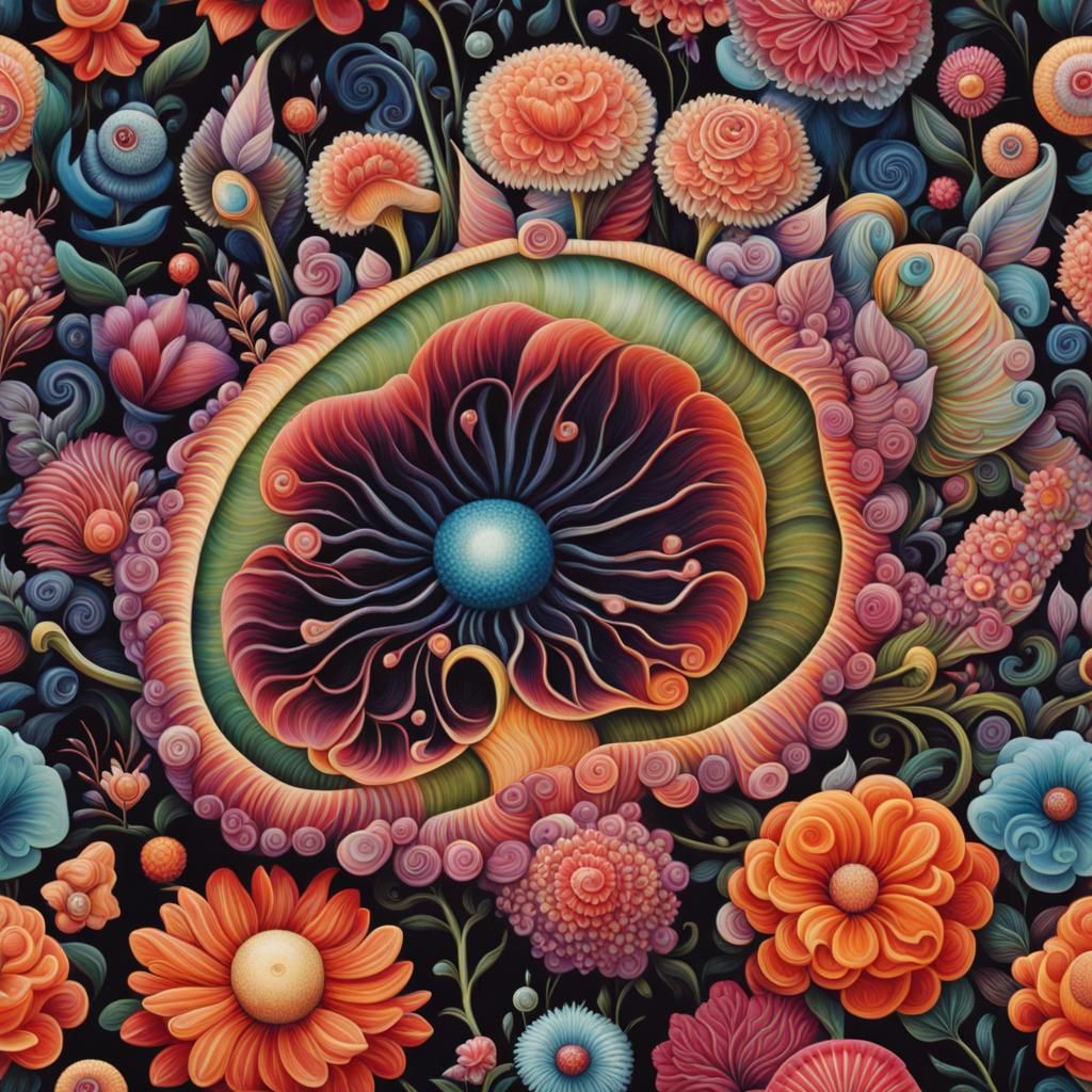Psychedelic Amoeba: Microscopic Biology in Vivid Detail