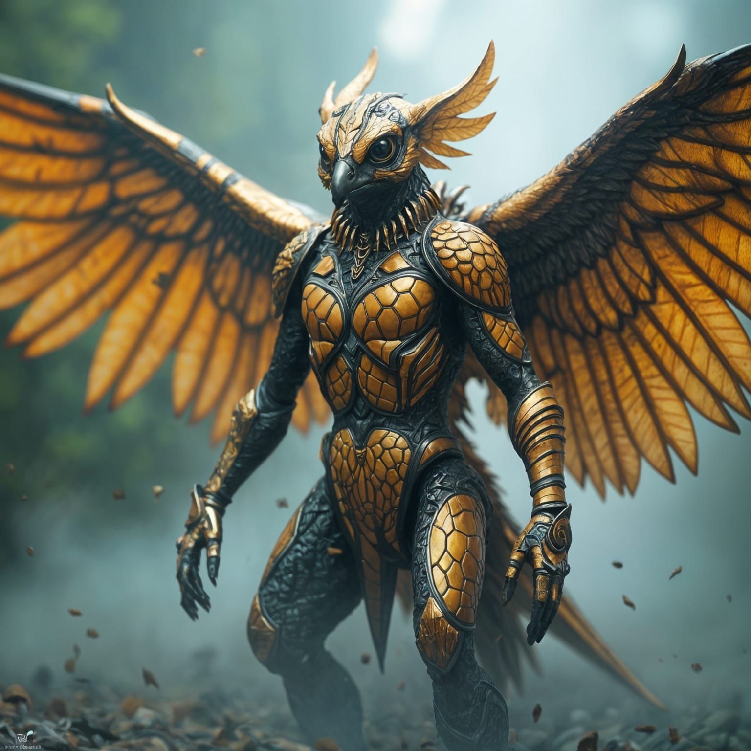 Bee Eagle Hybrid Creature Concept Art